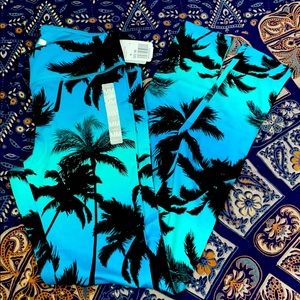 Forever 21 Athletic Leggings Tropical Blue